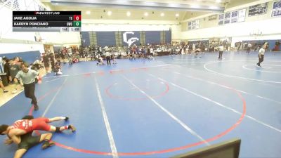 120 lbs Champ. Round 1 - Kaedyn Ponciano, 951 Wrestling Club vs Jake Agolia, Team SoCal
