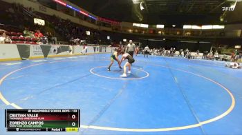 133 lbs 3rd Place Match - Cristian Valle, Thorobred Wrestling Club vs Zorenzo Campos, Show Low Jr High School