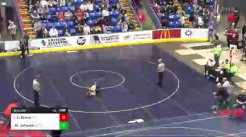 82 lbs Round Of 32 - Kaiden Braun, Freedom vs Michael Johnson, West Allegheny