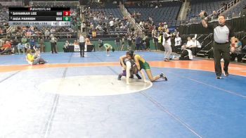 1-4A - 114 Quarterfinal - Savannah Lee, Rosewood High School vs Jada Parrish, West Davidson High School