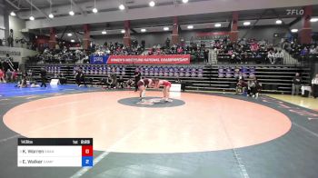 143 lbs Quarterfinal - Krista Warren, Grand View (Iowa) vs Emma Walker, Campbellsville (Ky.)