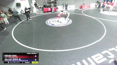 130 lbs Cons. Round 3 - Trever Vera, Team Viper Wrestling vs William Simms Jr., Down River Freestyle Wrestling Club