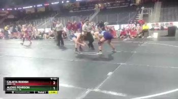 W 122 lbs Round 1 (4 Team) - Calista Rodish, Iowa vs Alexis Pehrson, Nebraska 2