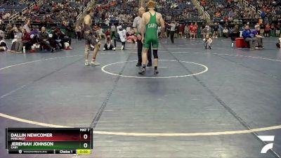 4A 157 lbs Cons. Round 3 - Jeremiah Johnson, Cary vs Dallin Newcomer, Pinecrest