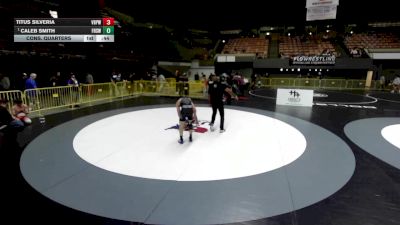 132 lbs Cons. Quarters - Titus Silveria, Vasky Bros\Pitman Wrestling Club vs Caleb Smith, Frontier High School Wrestling