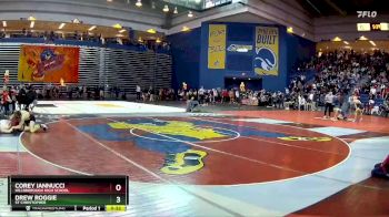 132 lbs Cons. Round 2 - Corey Iannucci, Hillsborough High School vs Drew Roggie, St Christopher