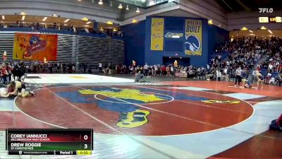 132 lbs Cons. Round 2 - Corey Iannucci, Hillsborough High School vs Drew Roggie, St Christopher