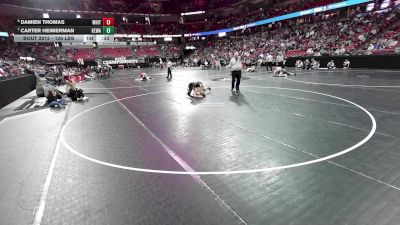 126 lbs Cons. Quarters - Carter Heimerman, Kewaskum vs Damien Thomas, Whitnall