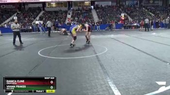 155 lbs Cons. Round 1 - Vivian Frakes, Bulldog vs Danica Cline, Great Bend