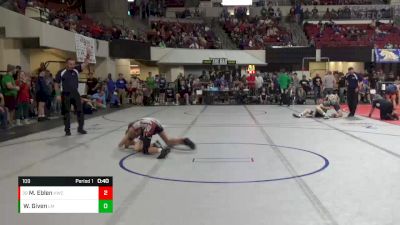 109 lbs Cons. Round 2 - Mason Eblen, Helena Wrestling Club vs Walter Given, Laurel Matburners