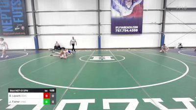 106 lbs Rr Rnd 1 - Dominick Lezark, OBWC Bazooka Red vs Justuce Fisher, Camp Reynolds Wrestling Club