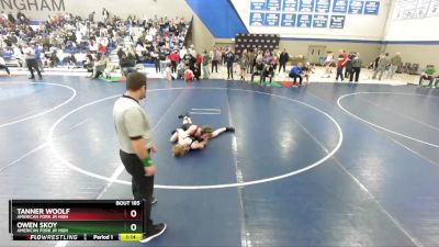 120 lbs Cons. Round 2 - Tanner Woolf, American Fork Jr High vs Owen Skoy, American Fork Jr High