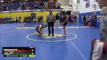140 lbs Quarterfinal - Cara Leng, MARYSVILLE vs MaryAnn Reyes, Toppenish (Girls)