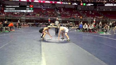 3A-157 lbs 3rd Place Match - Colton Shaffer, Oskaloosa vs Joe Hirsch, Western Dubuque