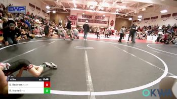 40 lbs Quarterfinal - Sadie Beavers, Harrah Little League Wrestling vs Remi Norrell, F-5 Grappling