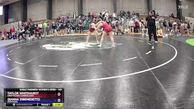 145 lbs Cons. Round 4 - Gianna Dibenedetto, Emmanuel vs Taylor Whitehurst, Unattached Cumberlands