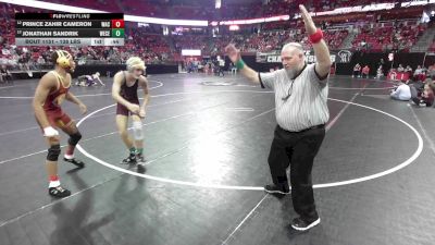 138 lbs Cons. Sub-quarters - Prince Zahir Cameron, West Allis Central vs Jonathan Sandrik, Westosha Central