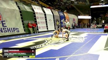 150 Class 2 lbs Cons. Round 1 - Cole Williams-Caldwell, John Burroughs vs Gage Snodgrass, Benton