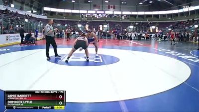 170 lbs Cons. Round 2 - Dominick Lytle, Milton Area Hs vs Jamie Barrett, Scranton Prep Hs