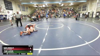 150 lbs Champ. Round 2 - Sam Angulo, Redondo Union vs Toby Lucas, Huntington Beach