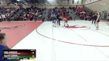 106-110 lbs Round 2 - Elliott Koenig, Steelclaw Wrestling Club vs Mina Andrews, Cement City Wrestling Club