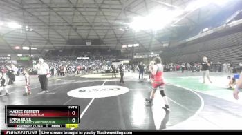 98 lbs Cons. Semi - Emma Buck, Hoquiam Jr. Grizzly Wrestling Club vs Maizee Reffett, Moses Lake Wrestling Club