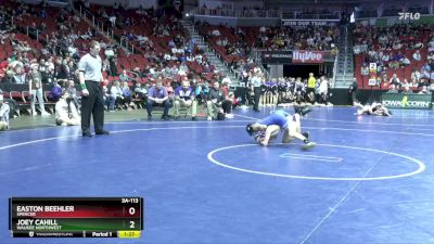 3A-113 lbs Cons. Round 2 - Easton Beehler, Spencer vs Joey Cahill, Waukee Northwest