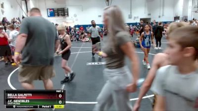 95 lbs Quarterfinal - Bella Galfetti, Carolina Reapers vs J.c. Genobles, Unattached