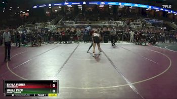 105 lbs Quarterfinal - Skyla Fisher, Middleburg vs Hayle Peck, Palmetto Ridge