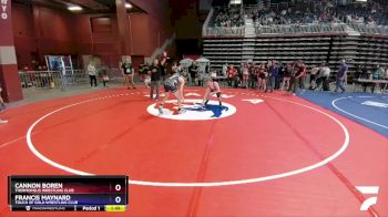 132 lbs Semifinal - Cannon Boren, Thermopolis Wrestling Club vs Francis Maynard, Touch Of Gold Wrestling Club
