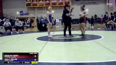 155 lbs Cons. Semi - Jocelyn Yepez, Emmanuel College vs Molly Keller, Emory & Henry