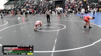 138 lbs Cons. Round 3 - Cole Barg, Norfolk High vs Anthony Segura, Grandview Wolves