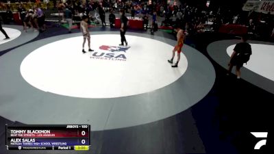 100 lbs Round 2 - Tommy Blackmon, Beat The Streets - Los Angeles vs Alex Salas, Matilda Torres High School Wrestling