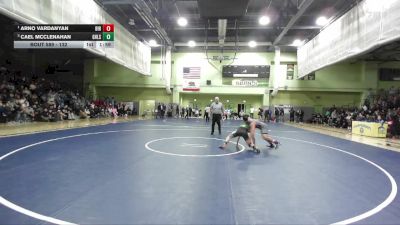 132 lbs 1st Place Match - Arno Vardanyan, BIRMINGHAM vs Cael McClenahan, GRANADA HILLS