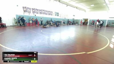 285 lbs Cons. Round 2 - Kaiden White, Cuesta College vs Tai Taliaoa, Sacramento City College