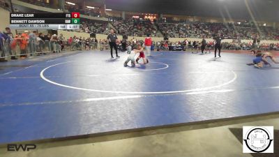76 lbs Quarterfinal - Drake Lear, Fort Gibson vs Bennett Dawson, Raw Wrestling Club