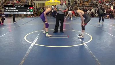 128 lbs Champ. Round 2 - Bo Cummins, Jv Warriors vs Blake Coakley, Logan High School