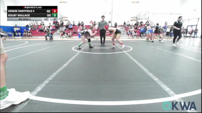 150 lbs Rr Rnd 3 - Kenzie Hartfield 2, OKC Saints Wrestling vs Kolby Wallace, CacheWrestlingClub