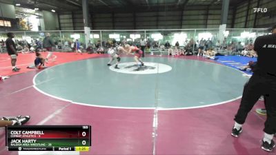 165 lbs Placement (4 Team) - Jack Harty, RALEIGH AREA WRESTLING vs Colt Campbell, COMBAT ATHLETICS