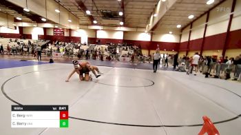 165 lbs Quarterfinal - Cael Berg, Harvard vs Carson Barry, Unattached