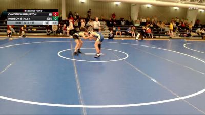 95 lbs Cons. Round 2 - Cayden Warburton, Kearney Matcats vs Hudson Staley, Bear Cave Wrestling Club