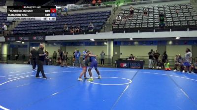 135 lbs Cons. Sub-semis - Marissa Zeitler, Aviators Wrestling vs Jamarion Bell, Englewood Live Wire Wrestling Club