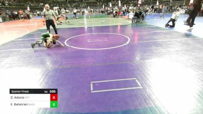 57 lbs Quarterfinal - Dane Adams, Pittsgrove Wrestling Association vs Emanuele Balistrieri, Saddle Brook