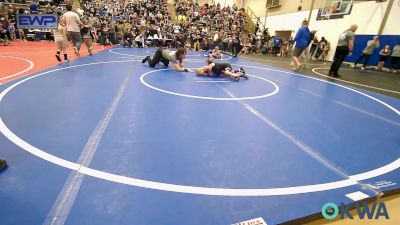 60 lbs Quarterfinal - Ayden Brown, R.A.W. vs Audrey Hembree, Wyandotte Youth Wrestling