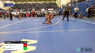 97-102 lbs Rr Rnd 4 - Anistyn St. Clair, Choctaw Ironman Youth Wrestling vs Sicilie Lomeli, Shelton Wrestling Academy