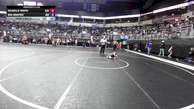 49.5-53.9 lbs Semifinal - Isabelle Wirth, Slyfox Wrestling Academy vs Mia Benitez, Juic3