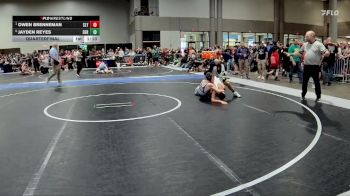 95 lbs Quarterfinal - Owen Brenneman, Slyfox vs Jayden Reyes, Derby