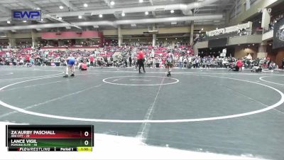 88 lbs Cons. Round 1 - Za`Aurby Paschall, Ark City vs Lance Vigil, Pomona Elite