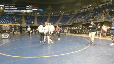 132 lbs Quarterfinal - Lucas Jones, Twin Valley vs Tristan Snyder, Greater Latrobe