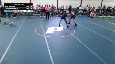 165-172 lbs Champ. Round 1 - Joshua Kotalik, Sandwich Wrestling Club vs Will Weedon, North Shore Edge